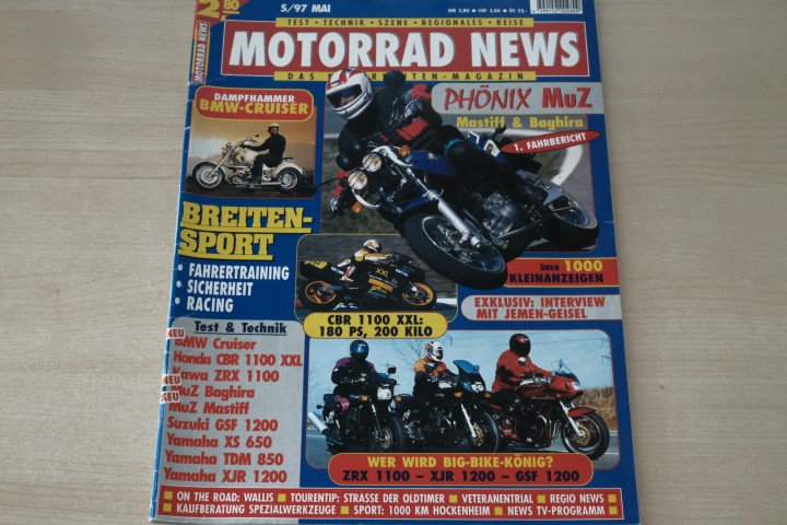 Deckblatt Motorrad News (05/1997)